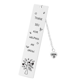 Christmas Gifts Teacher Gifts Metal Bookmark with Heart Card, Teacher Appreciation Thank You Gifts for Women Men Friends Classmate