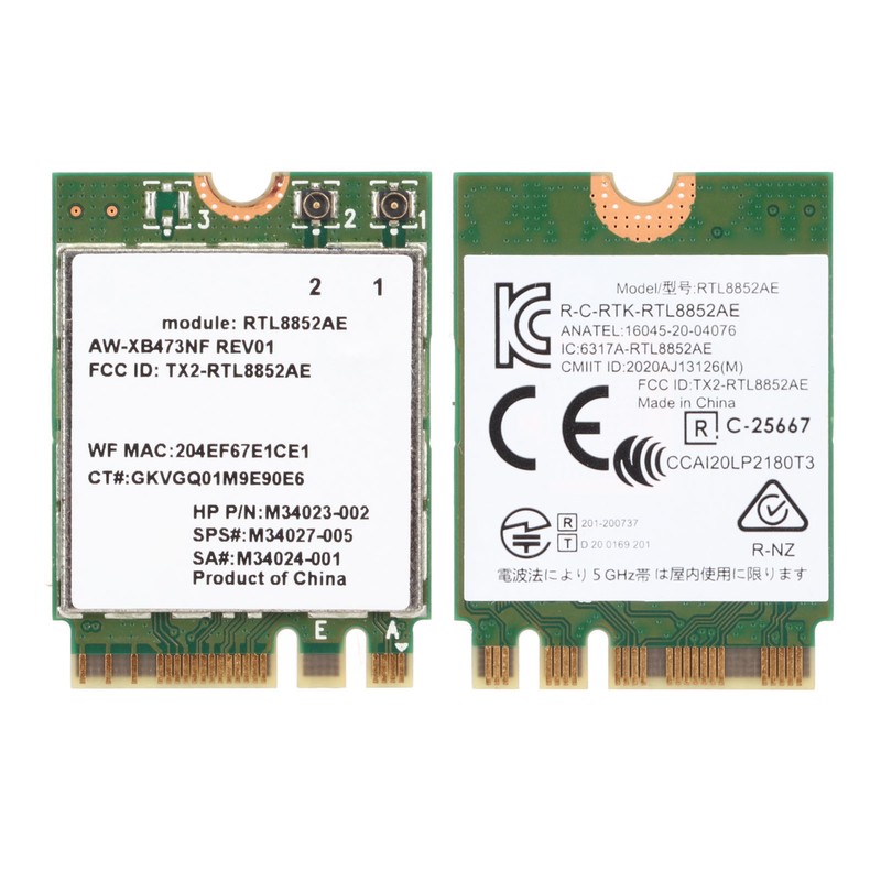 WiFi6 Wireless Card 574Mbps 2.4G 1200Mbps 5Ghz BT5.2 M.2 AC