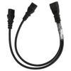Single C14 to Dual 5 15R C13 Cord Short Power