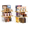 Ekisemio Kitchen Cabinet Organizer, Bamboo Spice Rack Organizer for Cabinet,
