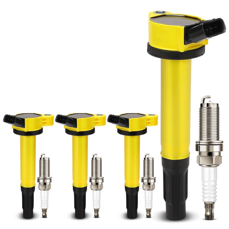 A-Premium Ignition Coil Pack and Iridium Spark Plugs Compatible with