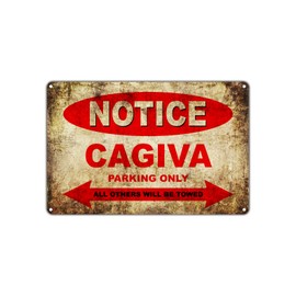 CAGIVA Motorcycles Bikes Only All Others Will Be Towed Parking Sign Vintage Retro Metal Decor Art Shop Man Cave Bar Aluminum 12"x18" Sign Plate