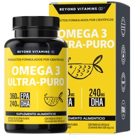 Omega 3 Premium 1000mg | Aceite de Pescado como TG | Alta Pureza y Concentración con Certificados Internacionales | Suplementos Formulados por Científicos - 60 cápsulas