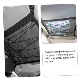 ULTECHNOVO Car Roof Cargo Bag SUV Trunk Organizer for Car Strap Ceiling Cargo Net Pocket Automotive Cargo Nets Road Trip Essentials for Adults