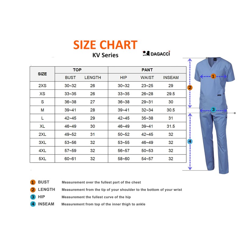 Dagacci Scrubs - Conjunto médico de uniforme médico para hombre,