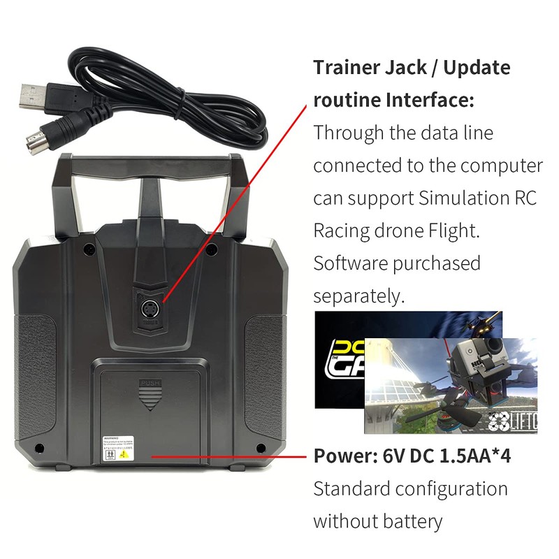 DTXMX Flysky FS-i6X RC Transmitter 6 Channel 2.4GHz Remote Control