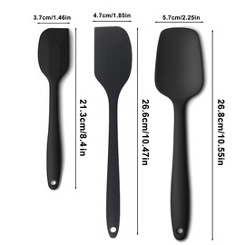 3 Pcs Silicone Spatula,Food Grade Rubber Spatula, Spatulas Silicone Heat Resistant, Used for Baking, Cooking, non Stick, Dishwasher Safe, BPA Free