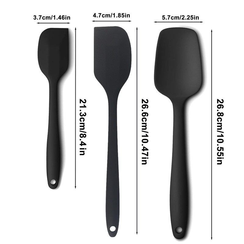3 Pcs Silicone Spatula,Food Grade Rubber Spatula, Spatulas Silicone Heat