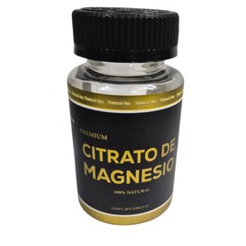 Citrato de Magnesio Premium, 100 Natural, Suplemento Alimenticio, 60 Cápsulas de 500mg                                                                