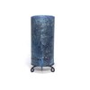 Classic Blue Unscented Rustic Textured Pillar Candle - Choose Size