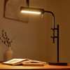 VONLUCE Rustic Desk Lamp, Adjustable Industrial Style Metal Table Lamp,