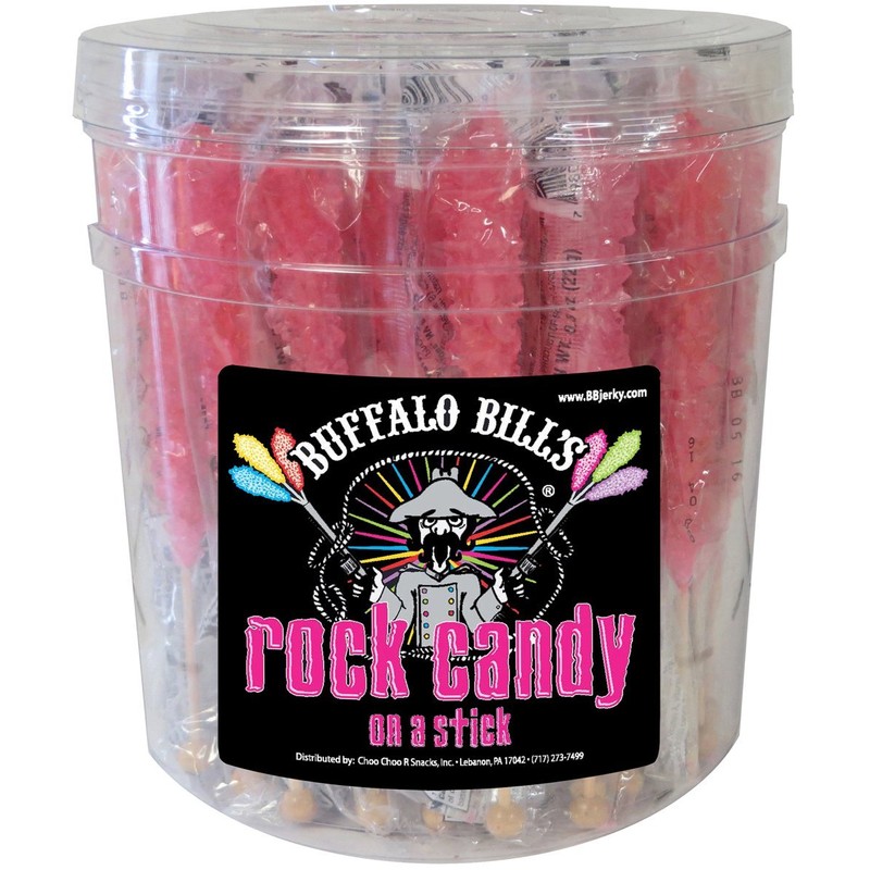 Buffalo Bills Cherry (Pink) Rock Candy On A Stick (36-ct
