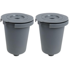 Latest Reusable Filter Cup, Compatible with Cuisinart DGB-2 Home Compatible with Barista Reusable Filter Cup, Light Gray (2 Pieces)