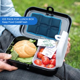 Ice Pack for Lunch Box and Cooler Bag, Reusable and Long-Lasting Cold Packs Flexible Slim Ice Packs, Freezer Packs for Shipping Food, Cooling Packs for Mailing, No Mess & Space Saving, Lightweight