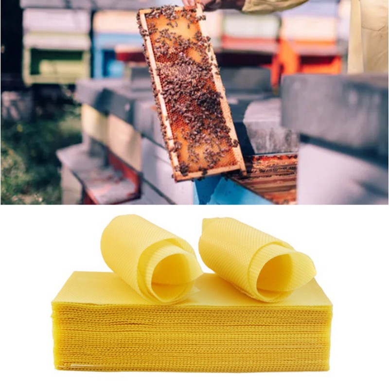 10Pcs Beeswax Sheets for Candle Making Natural Beeswax Honeycomb Foundation