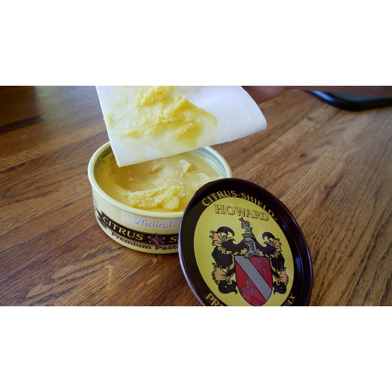 Howard Premium Paste Wax 11 Ounce Citrus Shield Carnauba Furniture