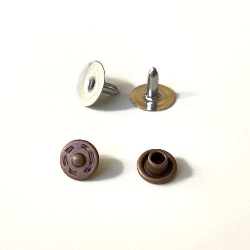 Antique Copper Nipple Rivets and Silver Nails 12 Ligne Selling