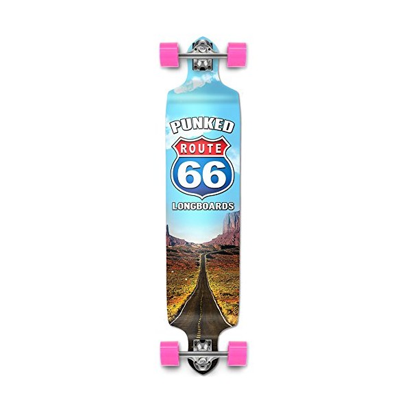 Punked Route 66 Series The Run Longboard Complete Skateboard - Available in All Shapes (Drop Down)