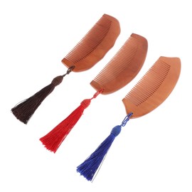 VICASKY 3pcs Portable Wooden Comb Fine Tooth Static Design Compact Travel Hair Care Tool for All Hair Types for Womens Daily Use Lightweight and Convenient