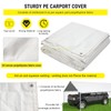 10 x 20 Ft Carport Replacement Canopy Cover Garage Top