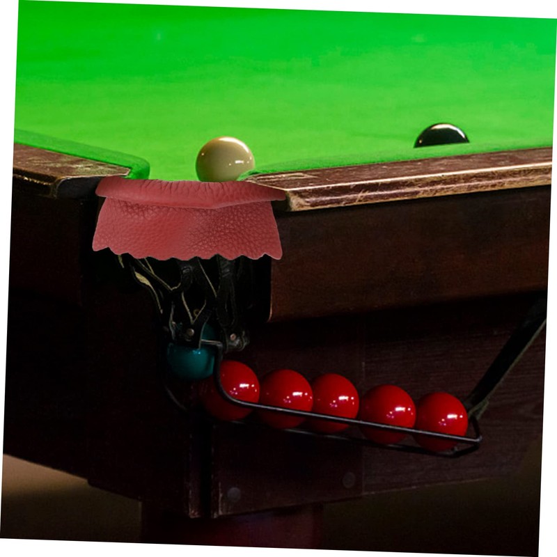 CORHAD 6pcs Billiard Pockets Kit Snooker Pool Table Nets Leather