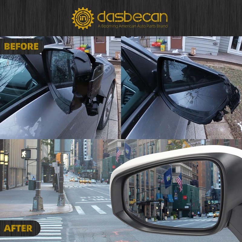 Dasbecan Left Driver Side Mirror Compatible with 2019-2024 Toyota Rav4
