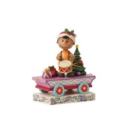 Enesco Peanuts by Jim Shore Franklin Train Car Figurine, 4.75 Inch, Multicolor