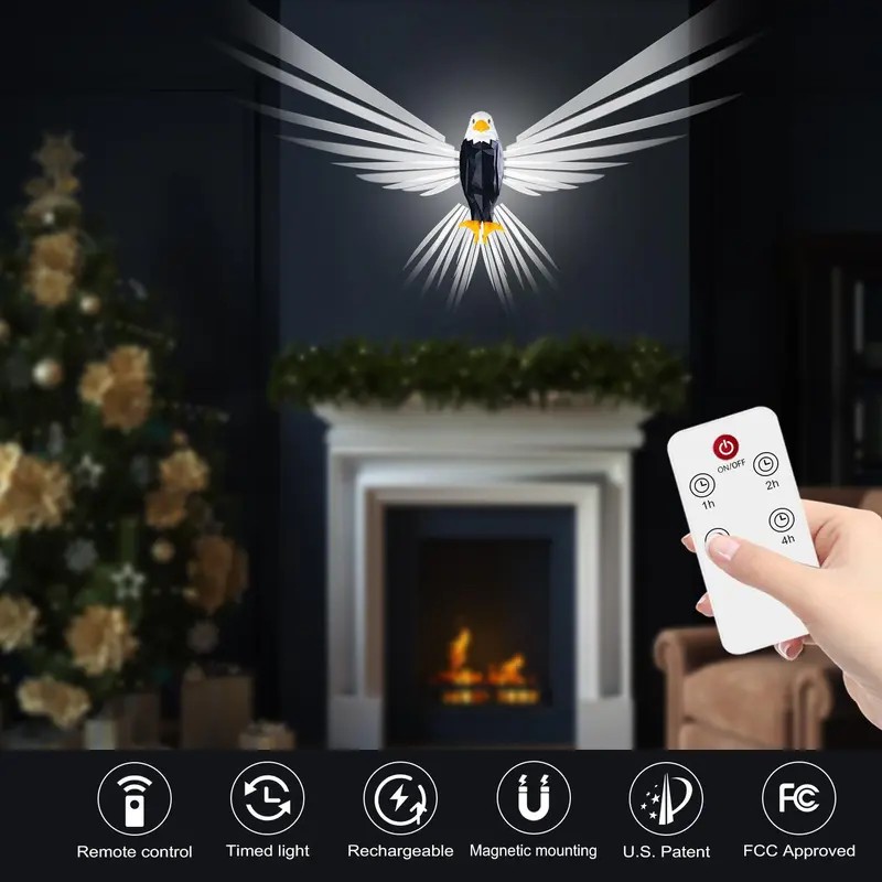 LED Magnetic Wall Night Light – USB Rechargeable No Drill