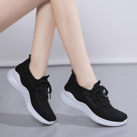 Sportschuhe für Damen, orthopädisch, Sneaker, atmungsaktiv, leicht, Jogging, Laufschuhe, Outdoor, rutschfest, bequem, Schwarz, 37 EU