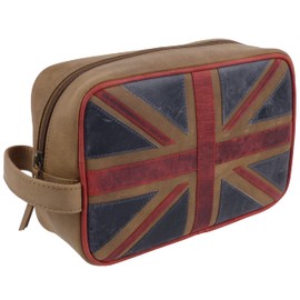 Mala Leather Mens Washbag Union Jack Design