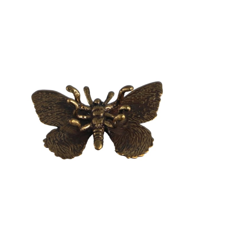 Leadigol Solid Pure Brass Mini Butterfly Figurine,Collection Handmade Butterfly Figurines