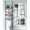 ALLZONE Bathroom Organizer, Over The Toilet Storage, 4-Tier Adjustable Wood