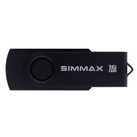 SIMMAX 5pcs 16GB USB Flash Drive U-Disk 16GB USB 2.0 Flash Memory Stick swivel design (Five Mixed Colors: Black Blue Green Purple Red)(Mix Color1)