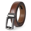 WERFORU Leather Ratchet Belt for Men Perfect Fit Waist Size