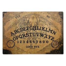 ShopQuality4U Premium Medium Glass Cutting Board Cheese Board Board Ouija Board Goth Emo Metal Design Kitchen Worktop Saver Protector