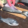 18" Bamboo Fish Cleaning Board Kit Anti-slip Fish Cutting Board