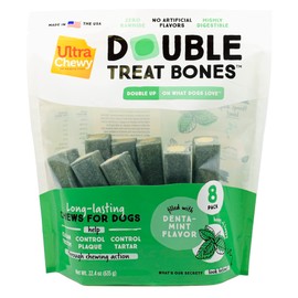 Ultra Chewy Denta-Mint Minis Value Pack Dental Dog Treats. Made in The USA, Healthy Treats, Easy to Digest, Promotes Dental Health - 20 Oz