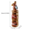 Solar-Powered Toucan Totem Pole Light with Glowing Face Carvings, Tropical-Themed