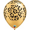 Qualatex 37042 Leopard Spots Gold 11"/ 11-inch Round Latex Party