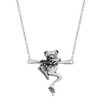 PikaLF Men's Norse Viking Frog Pendant Necklace, 17.7in Chain, Silver