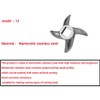 #12 Meat Grinder Blade Stainless Steel Knife Cutter Replacement, Please
