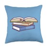 Literature Nerd Designs Bookworm Book Lover Nerd Literature Throw Pillow,