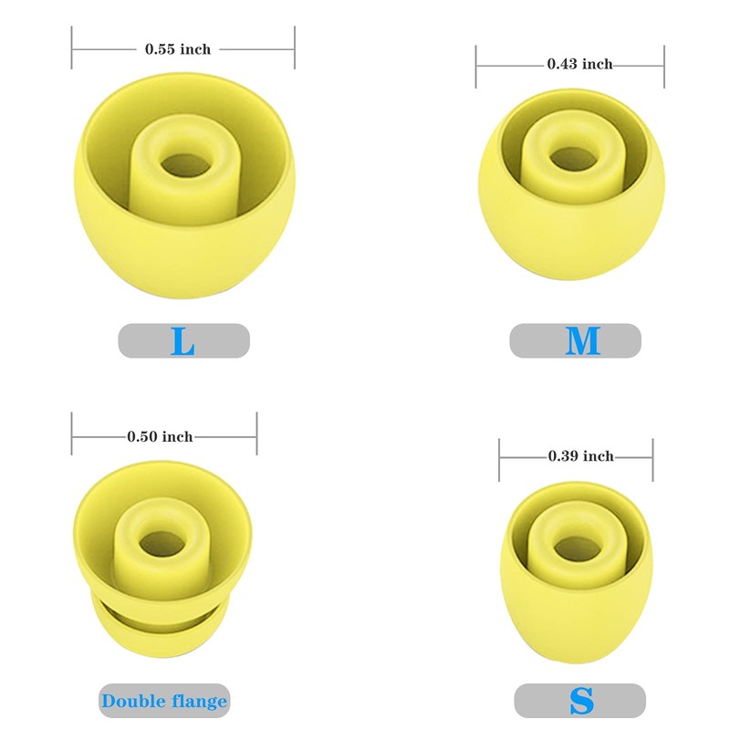 4 Pair Replacement Silicone Ear Tips Earbuds Buds Set for