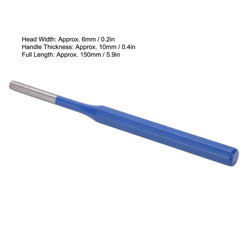 Pin Punch Drift Parallel Punches Long Steel Flat Centre 6mm