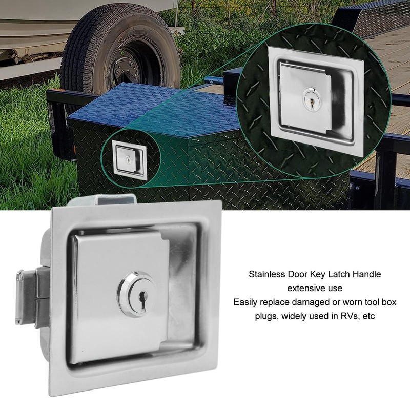 Embedded Panel Lock Stainless Steel Rectangular Trailer Paddle Door Key