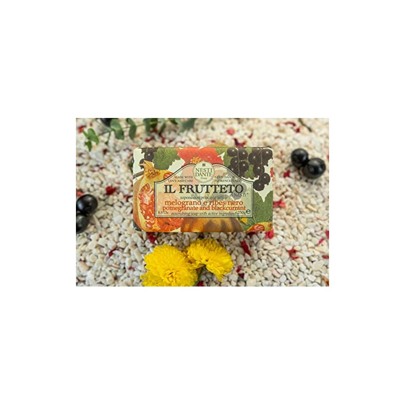 Nesti Dante Il Frutteto Nourishing Soap, Pomegranate And Blackcurrant, 8.8Oz