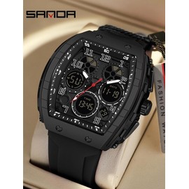 Men's Fashion Digital Analog Watches, Luxury Watches, Couples Gifts, Casual Sporty Digital Watches for Men with Luminous Dial & Alarm Function, Modern Waterproof Watch with Digital Display for Men with Box:_Multicolor6_one-size