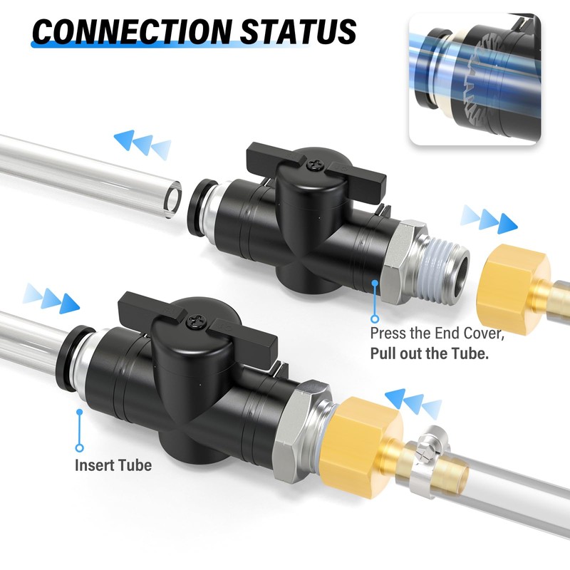 TAILONZ PNEUMATIC 1/4 Inch Tube OD x 3/8 Inch NPT