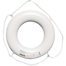Jim-Buoy JBW-X-24 U.S.C.G. Approved JBX-Series Life Ring, White, 24"