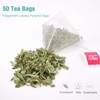 50 Peppermint Tea Bags, Herbal Mint Tea Bags, Traditional Dried